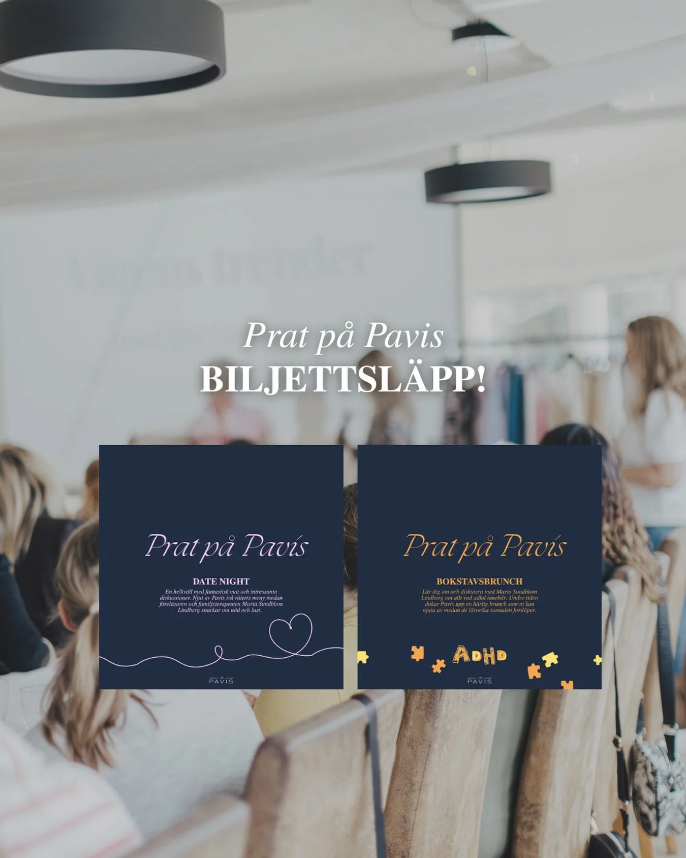 Prat p&aring; Pavis &ndash; biljetterna &auml;r &auml;ntligen sl&auml;ppta! 🌟
Skynda att s&auml;kra din plats och varf&ouml;r inte ge bort den perfekta julklappen?

Date Night 💕
Njut av en v&auml;lkomstsk&aring;l, en tv&aring;r&auml;tters middag oc