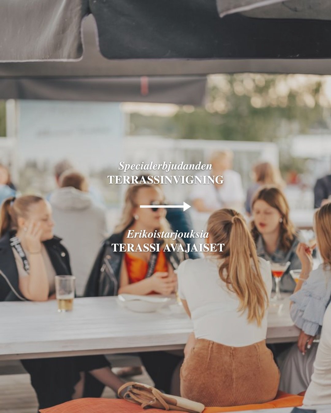 Specialerbjudanden - Terassinvigning 5.6 ☀️🏖️

Inget beach party utan exklusiva erbjudanden, p&aring; fredag erbjuder vi f&ouml;ljande:

🍹Sommardrinkar, 10&euro; 
🥂Shots, 5&euro; 
🧀 Tapas, 13.50&euro;
🍦Glass, 2&euro;
🌭 Hot dog, 5&euro;
🫐 Vecka