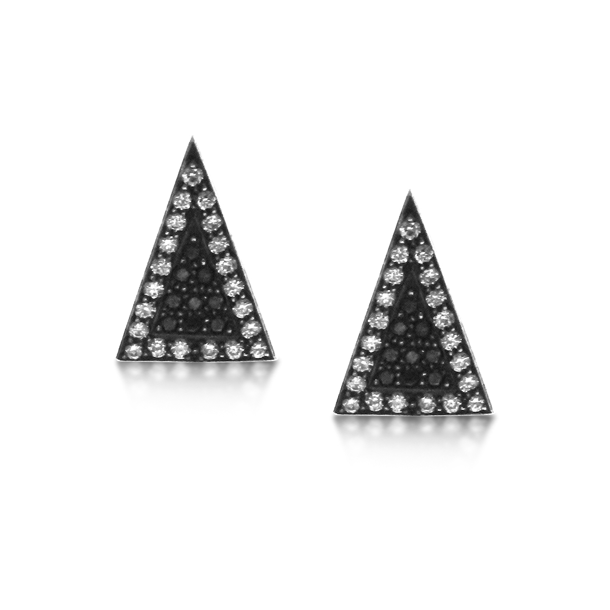 Black-and-white diamond-arrowhead ear-studs.jpg