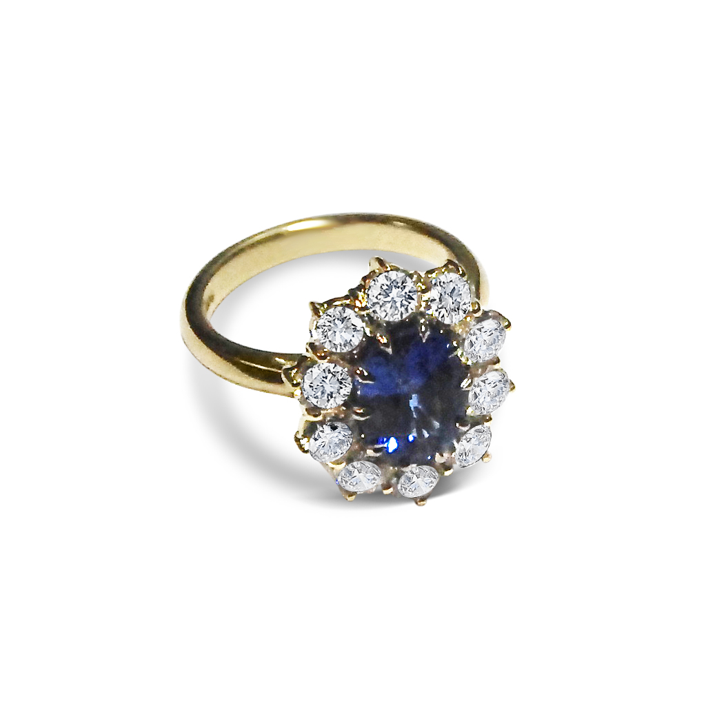 Sapphire-and-diamond-cluster-ring-mounted-in-yellow-gold-2.jpg