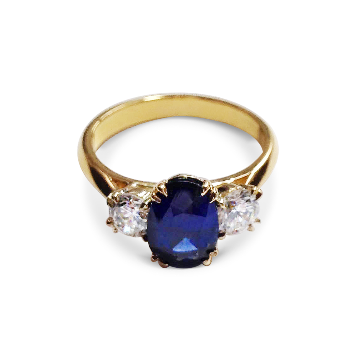 Sapphire & Diamond 3 Stone Ring — Bear Brooksbank