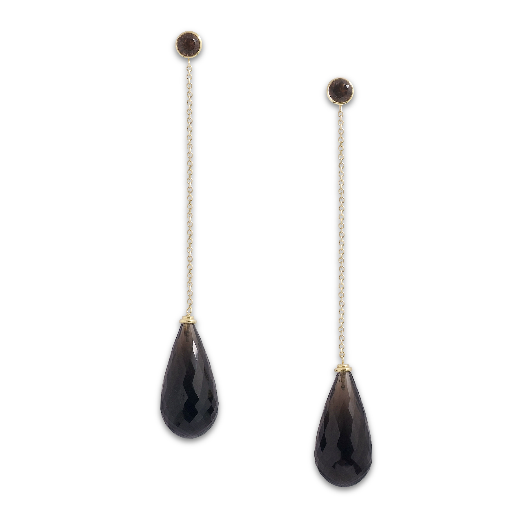 Smoky quartz drop earrings
