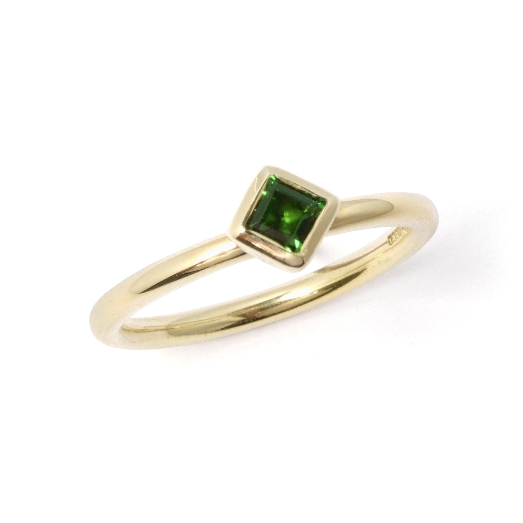 Green tourmaline stacking ring