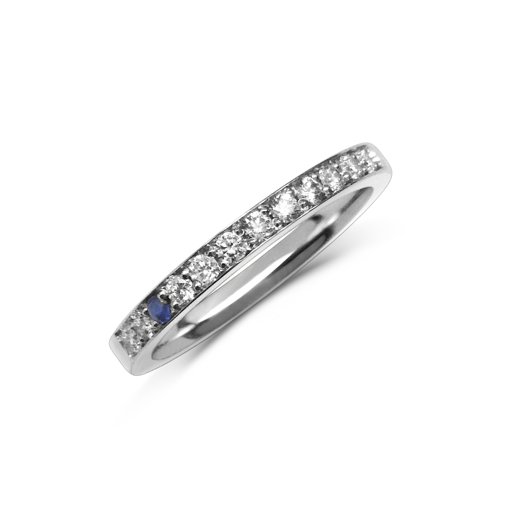 sapphire and diamond twelvel stone eternity rings 1