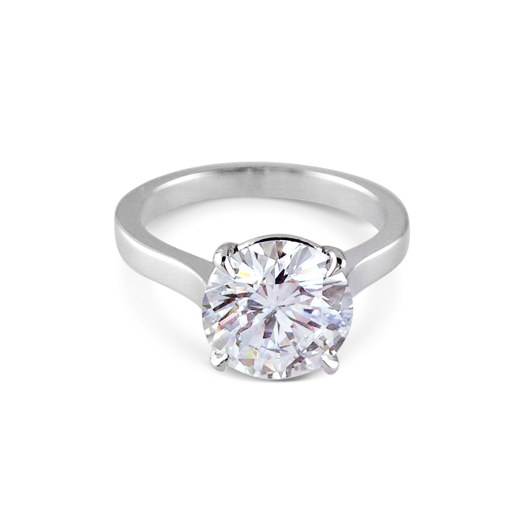 Diamond Solitaire Ring Front View