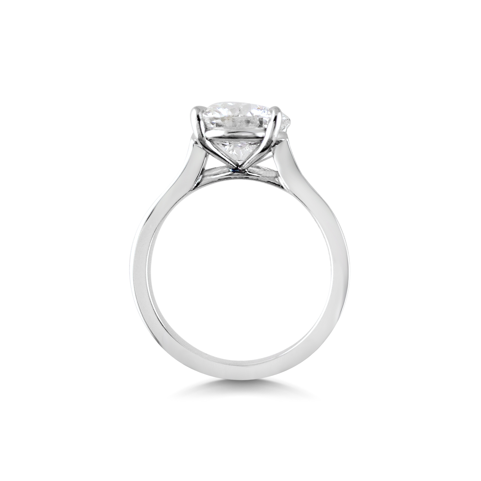 Diamond Solitaire Ring Side View