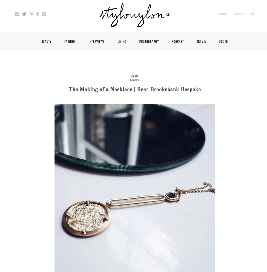 The making of a necklace web page