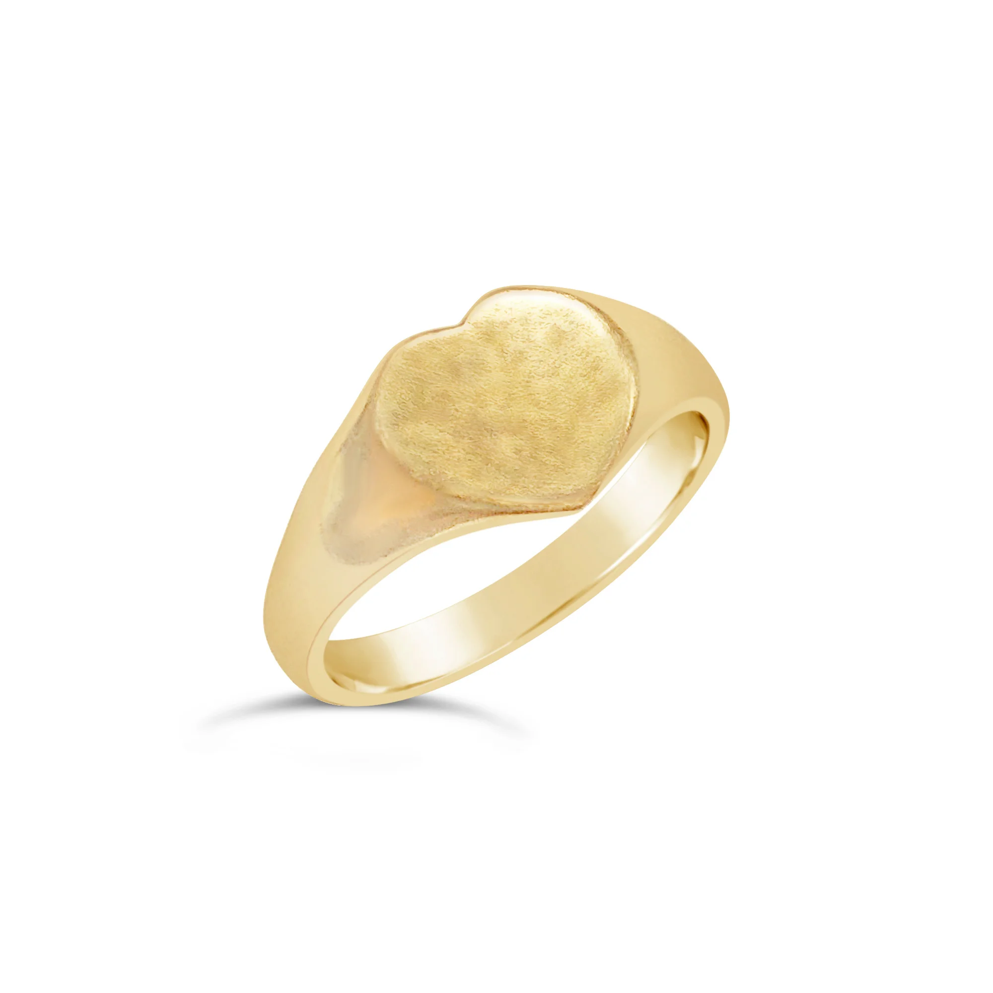 Vintage gold heart-shaped signet ring list view