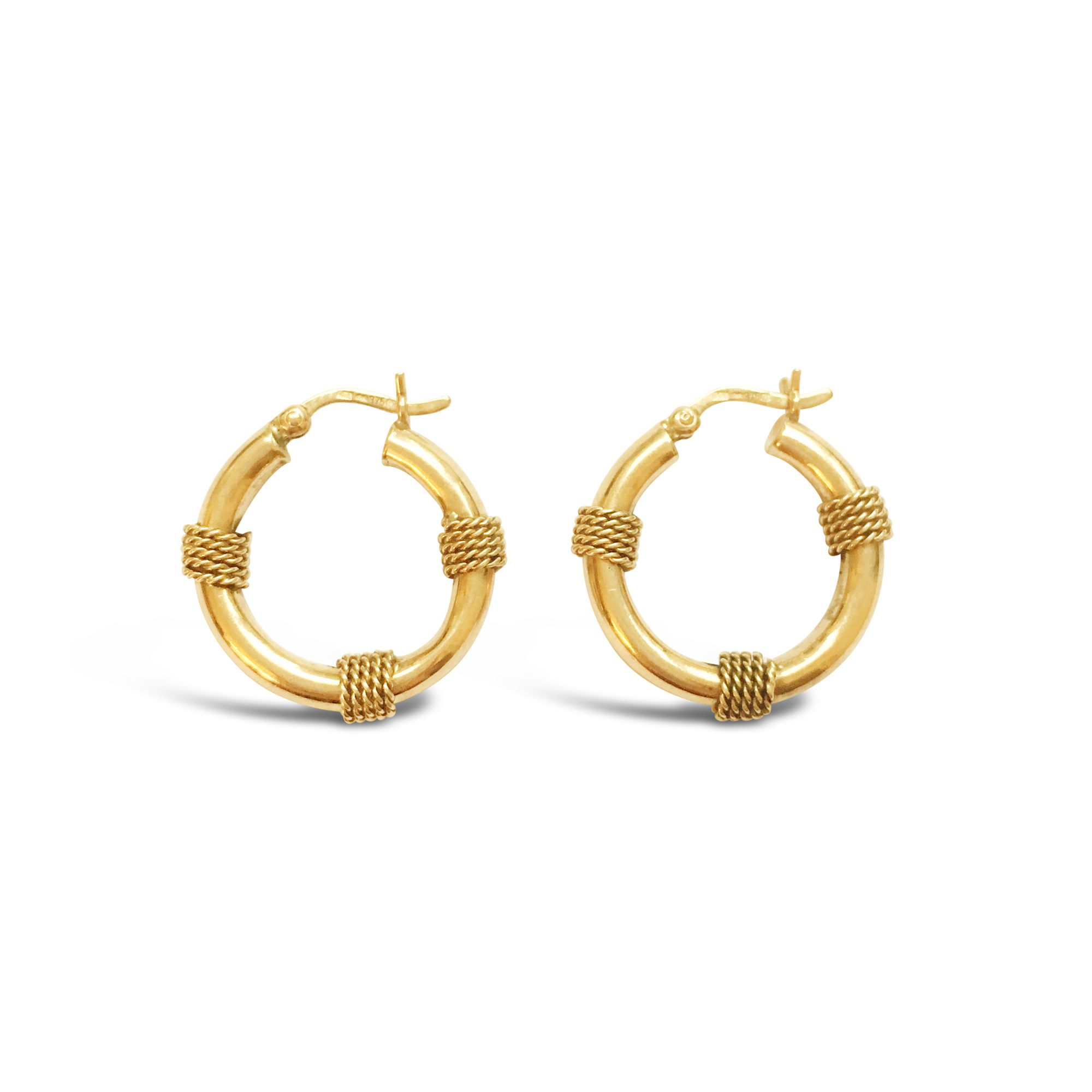 Vintage yellow gold nautical earrings