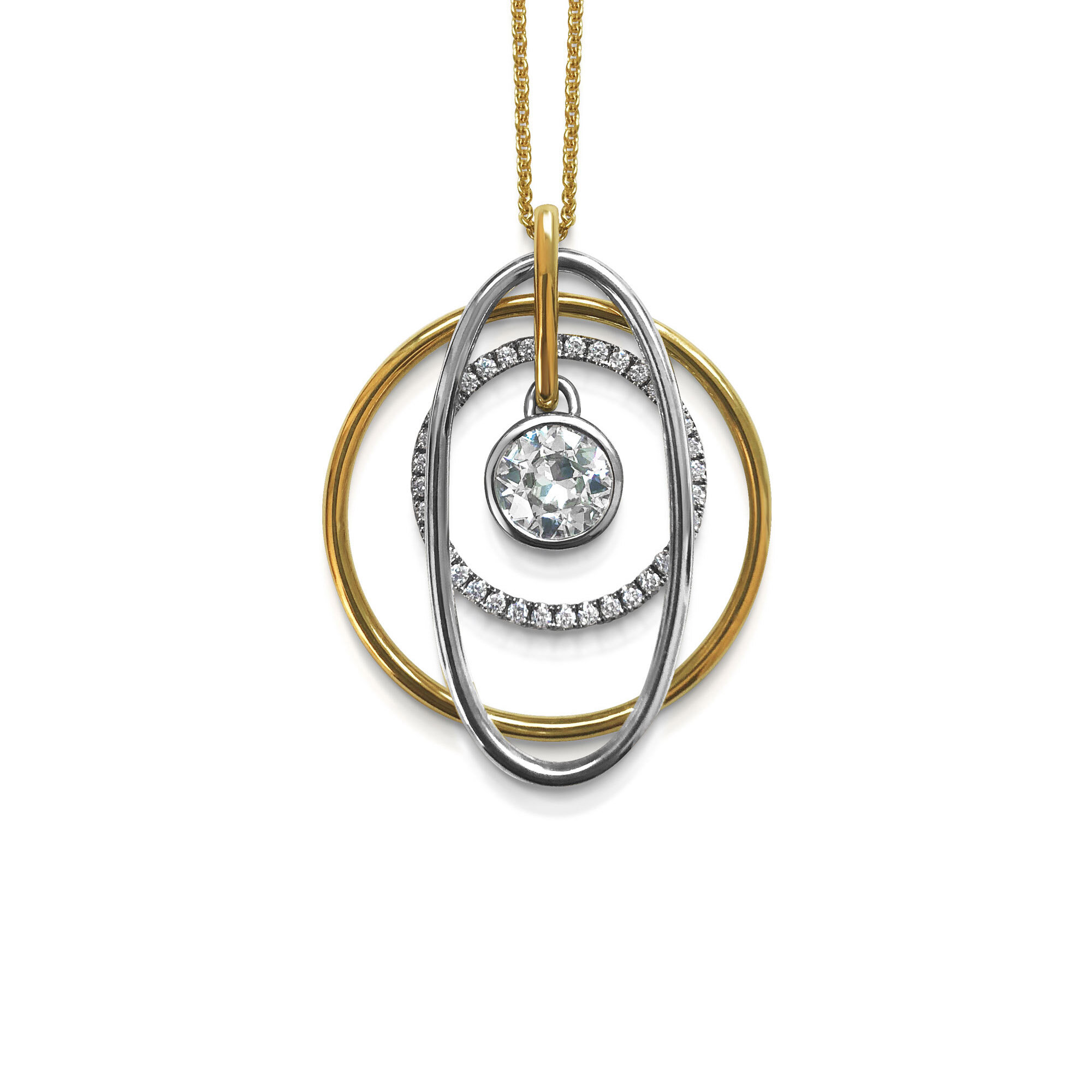 Diamond Orbital Pendant