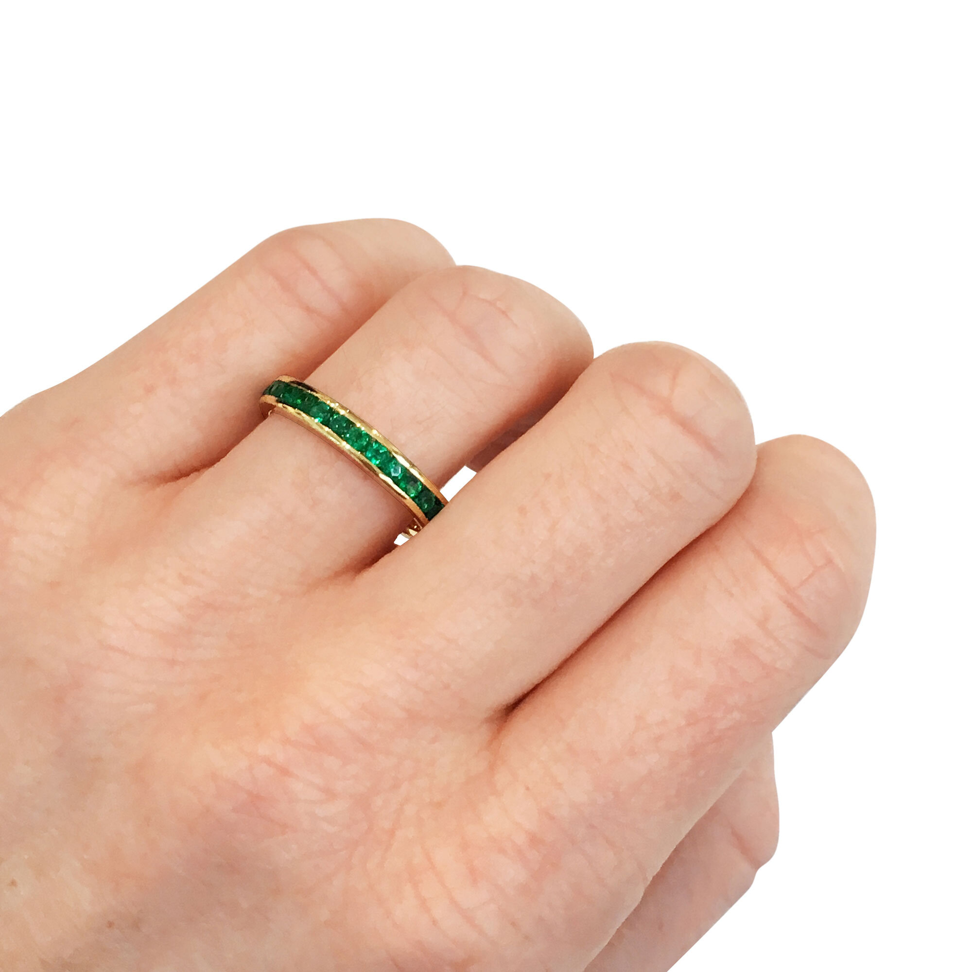 Emerald eternity ring