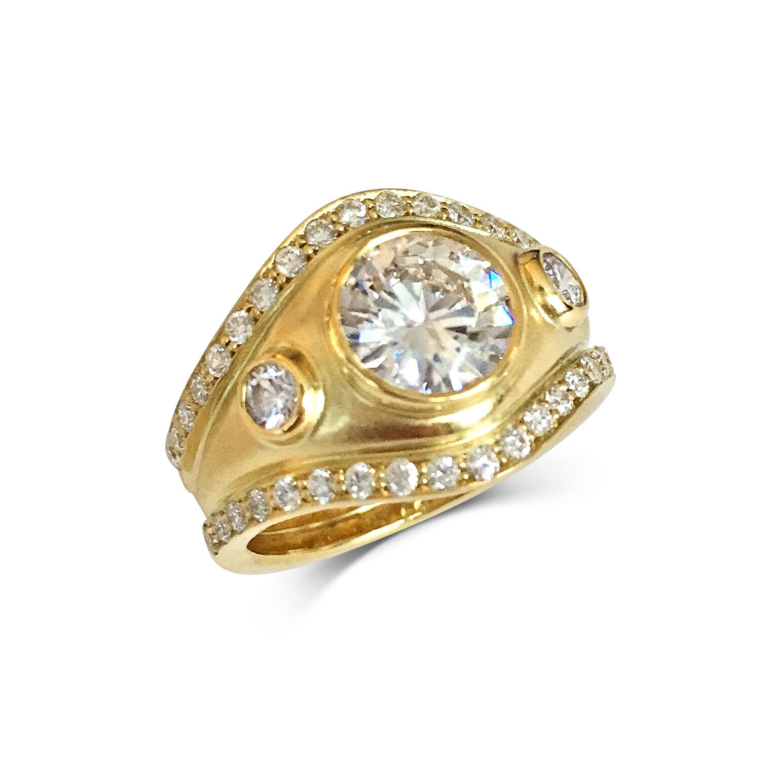 Diamond Etruscan ring