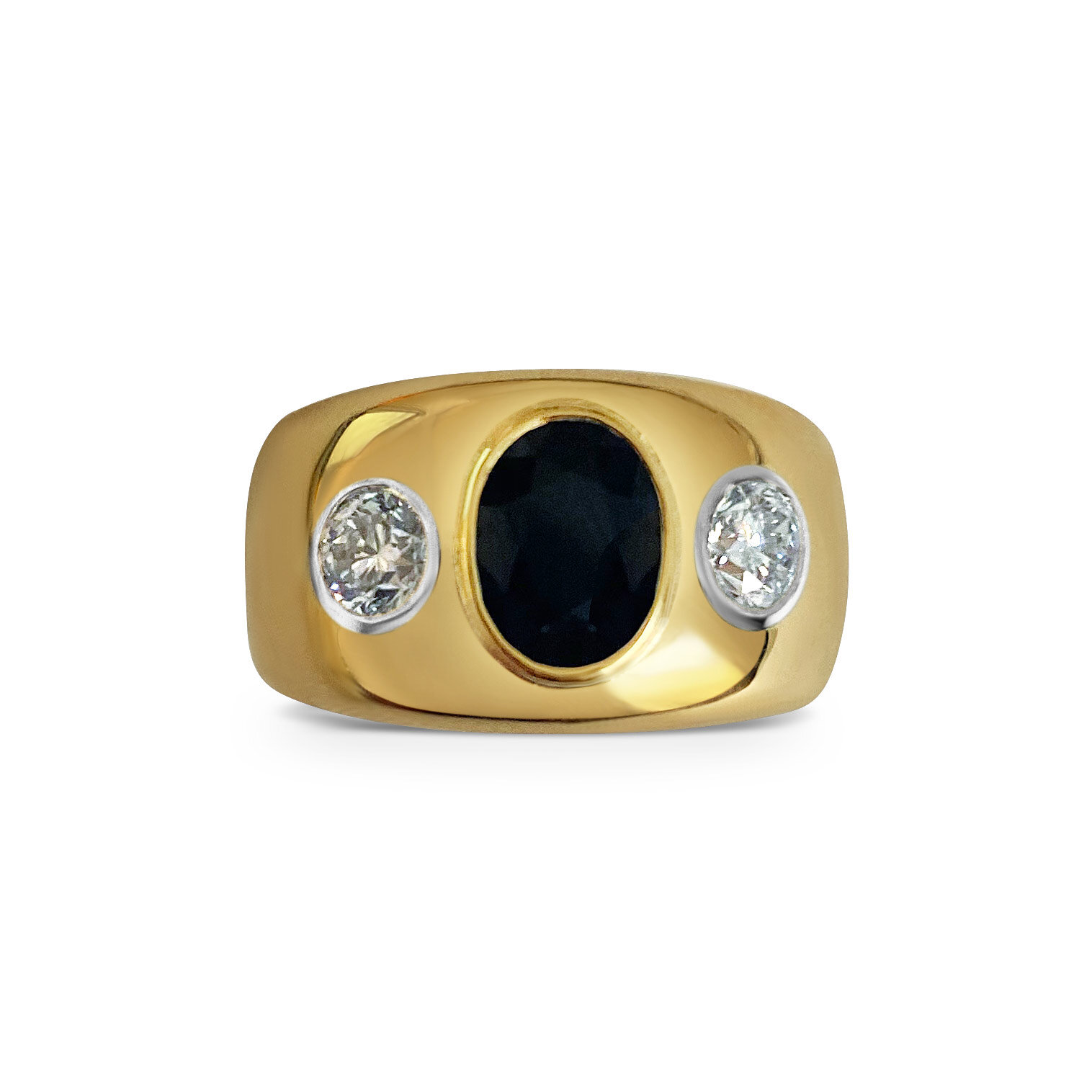 Sapphire-and-diamond-three-stone-gypsy ring-mounted-in-18ct-yellow-gold-3.jpg