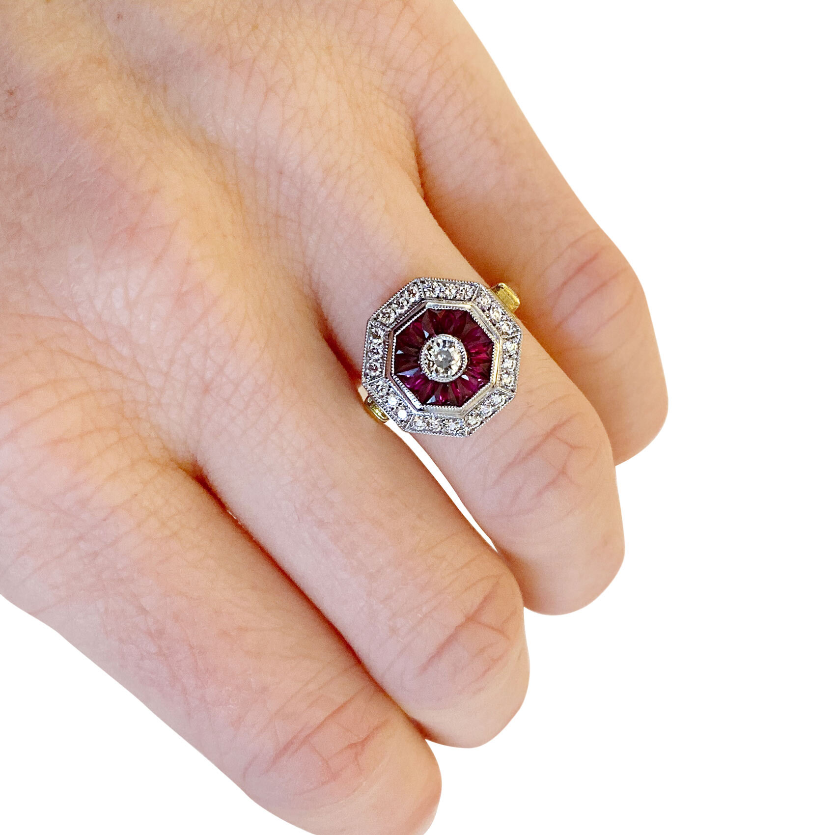 Diamond-and-french-cut-ruby-target-ring-mounted-in-18ct-yellow-gold-and-18ct-white-gold-4.jpg