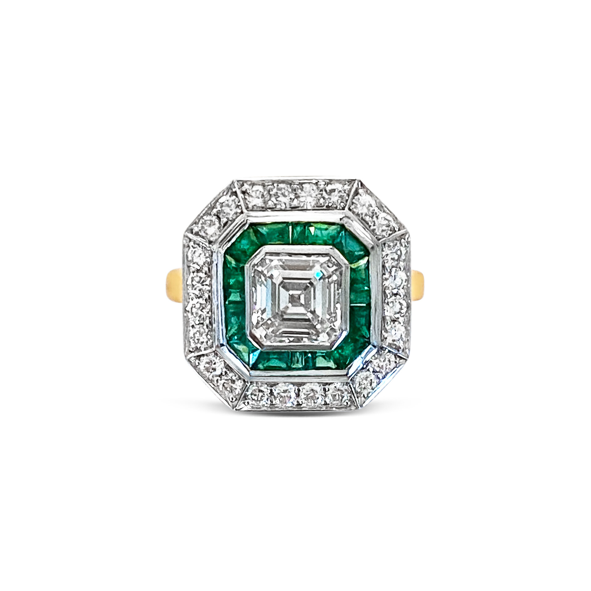 Emerald & diamond two-row target ring side.jpg