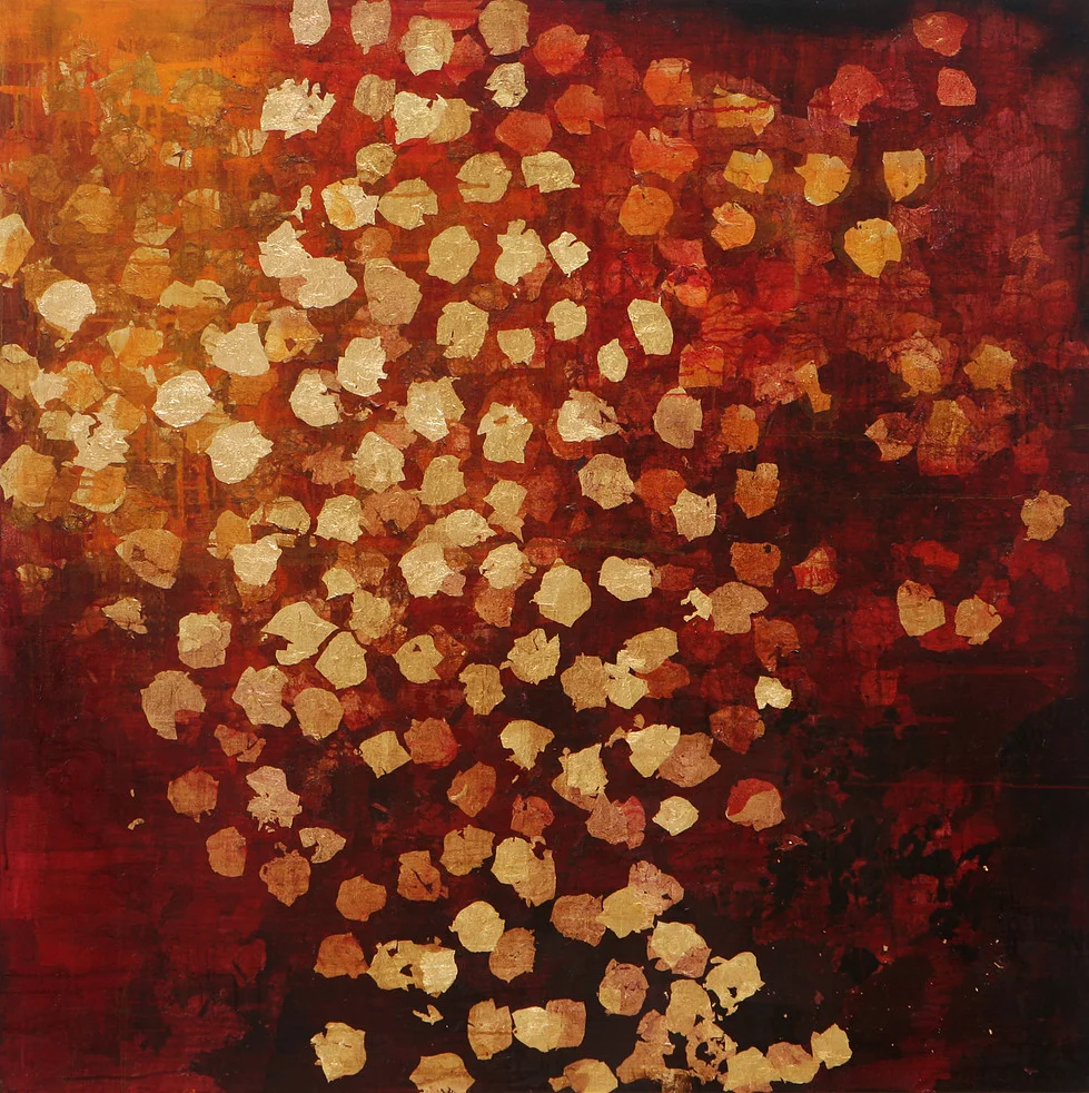 Falling autumn leaves