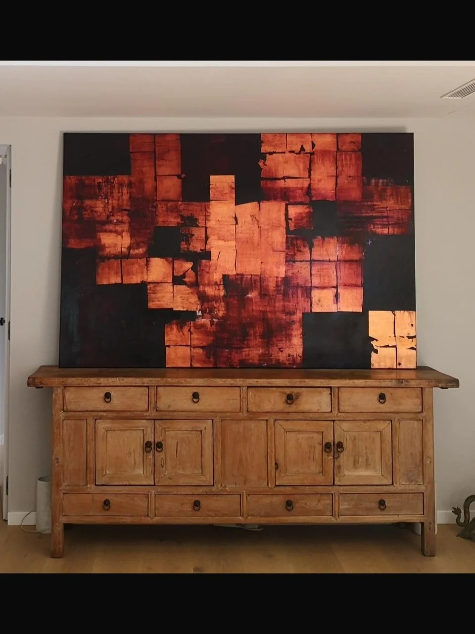  Private commission for a house in Sitges. Sometimes pieces look loveñy propped against a wall. 