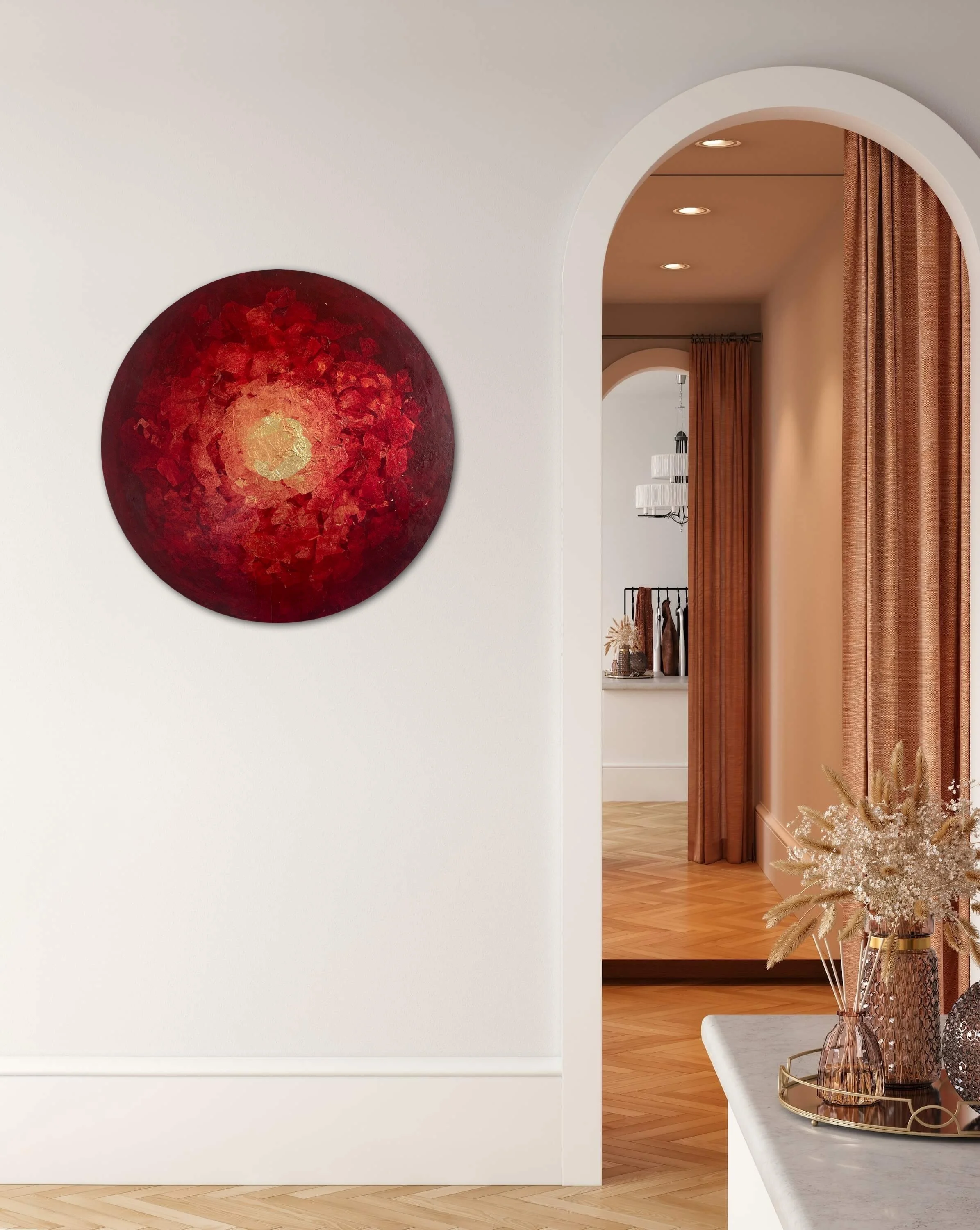 Cadmium Red with Gold 