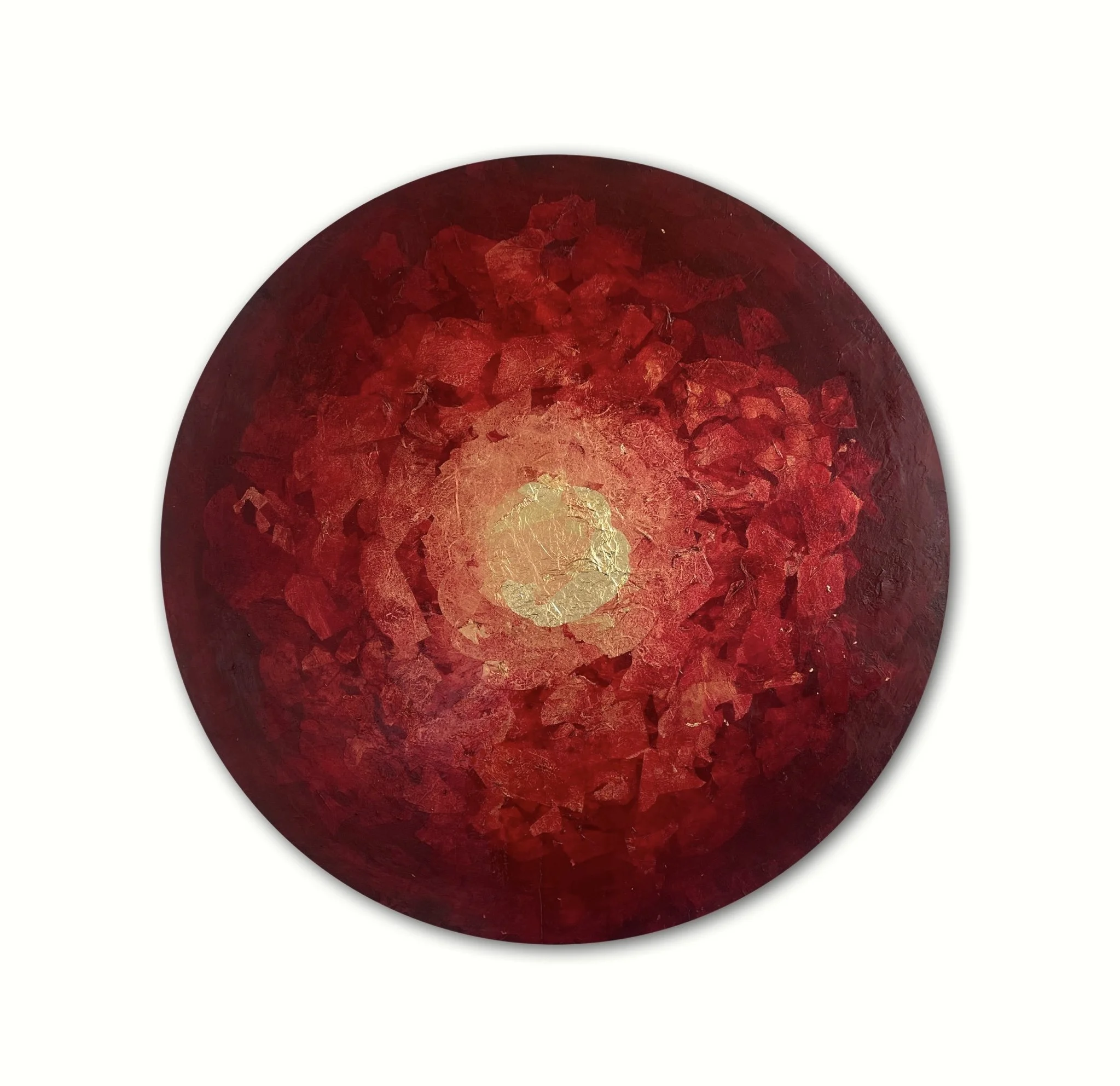 Cadmium Red with Gold 70cm dia