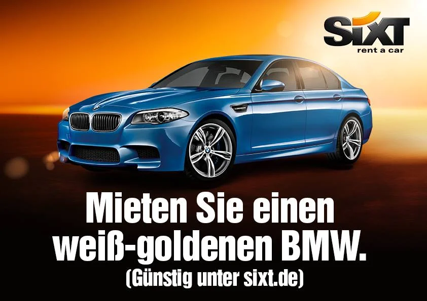 #Dressgate: Das ganze Internet diskutiert über ein Kleid. Ist es nun blau-schwarz oder weiß-gold? Da macht Sixt natürlich mit.