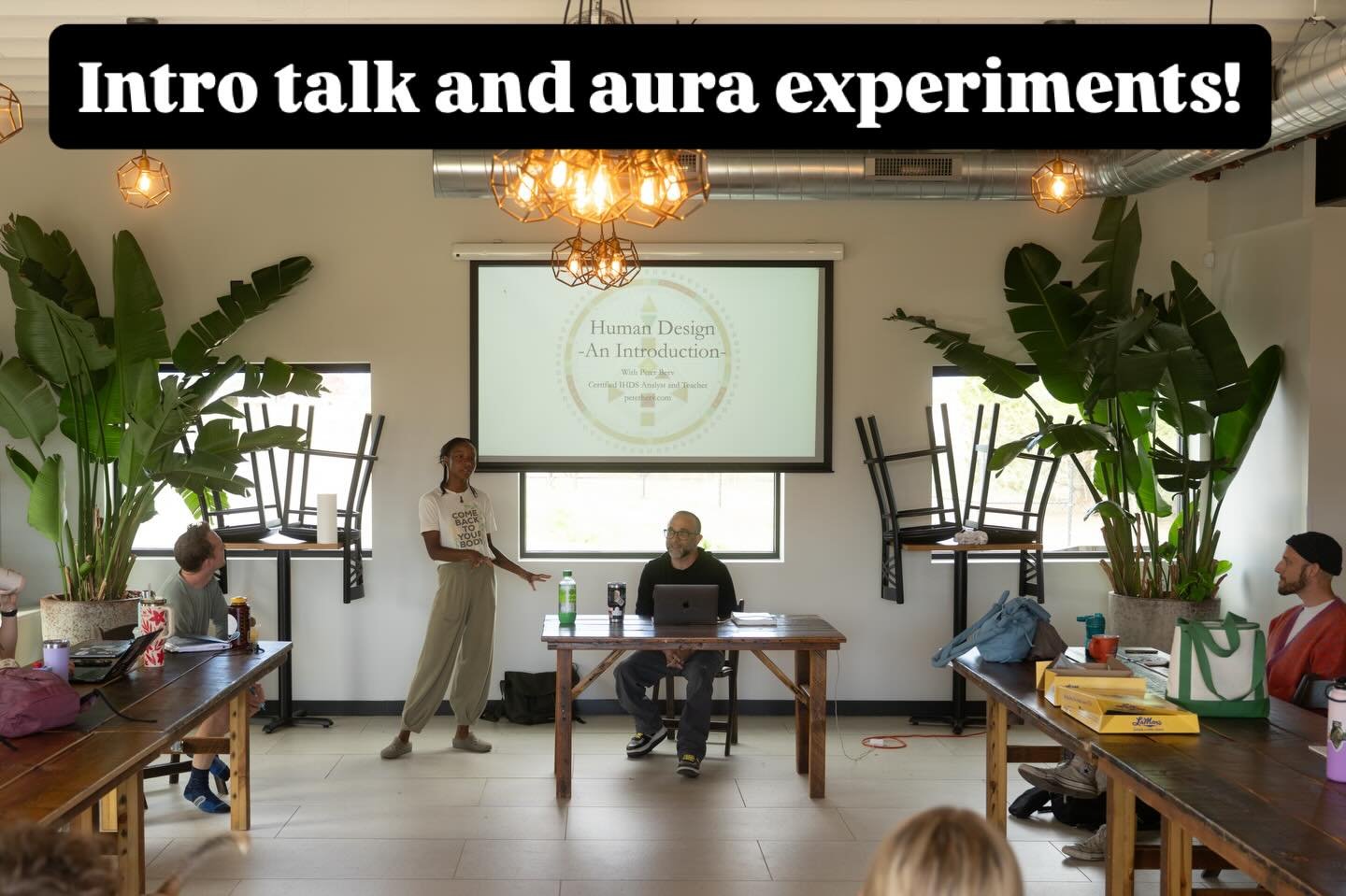 Had a ton of fun giving a three hour intro talk and aura experiment session to a group of 20 people recently at Mountain Crust Event Center in Denver. 

People loved separating into their respective Types, learning to communicate and engage according