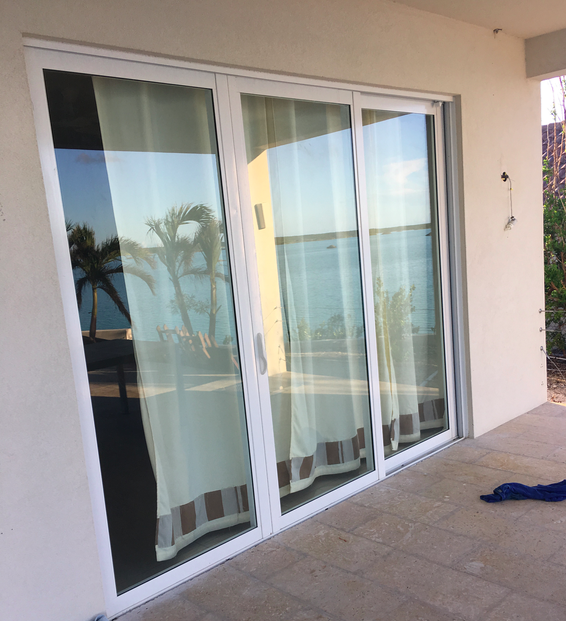 Brand spanking new unbroken glass in the bedroom sliders!