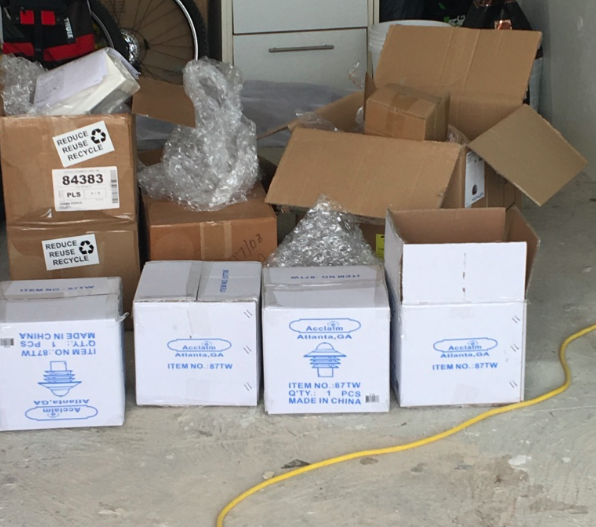 All outdoor lights have arrived and are waiting replacement. 