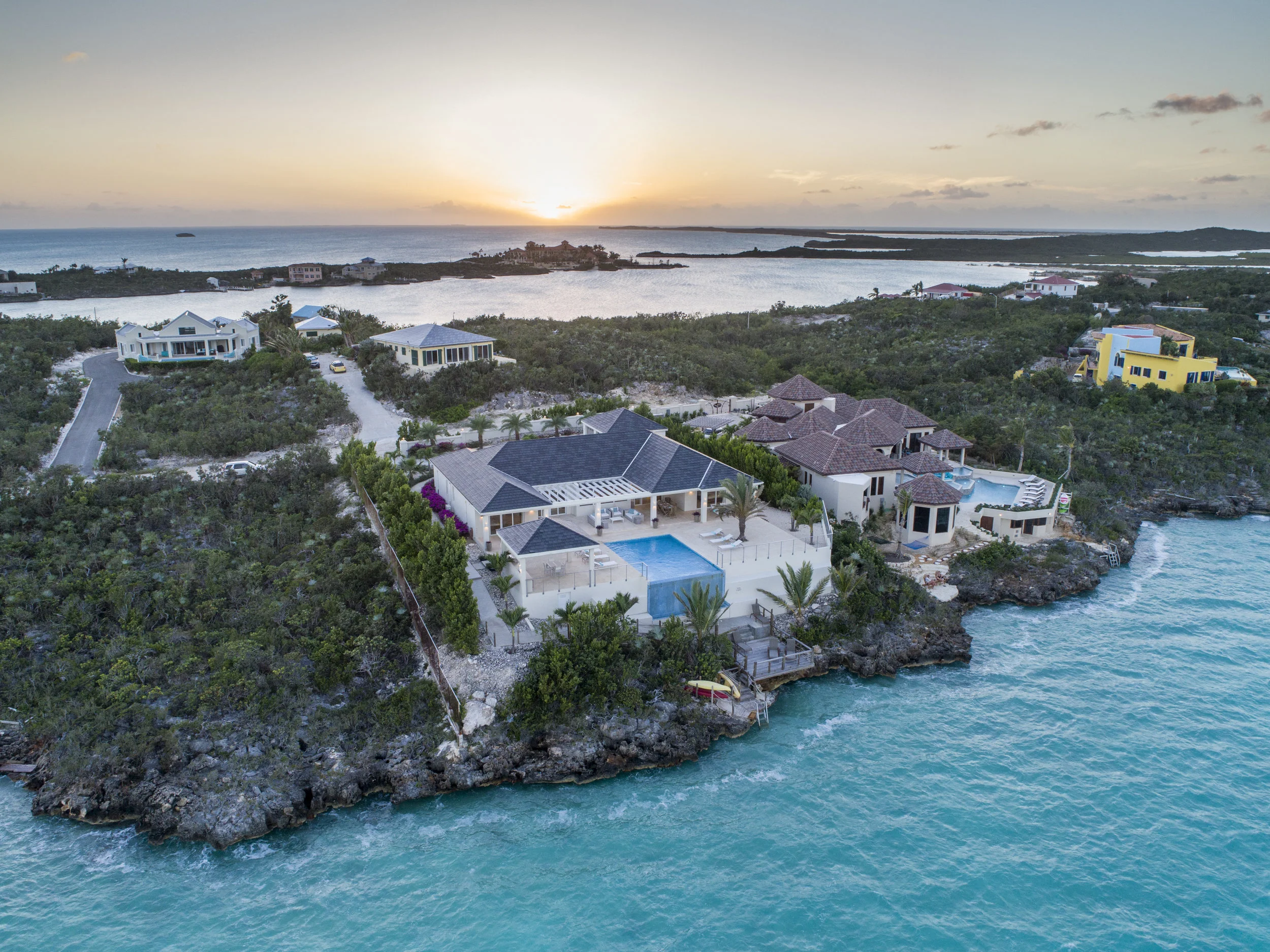Villa Capri Turks and Caicos Twilight Drone.jpg