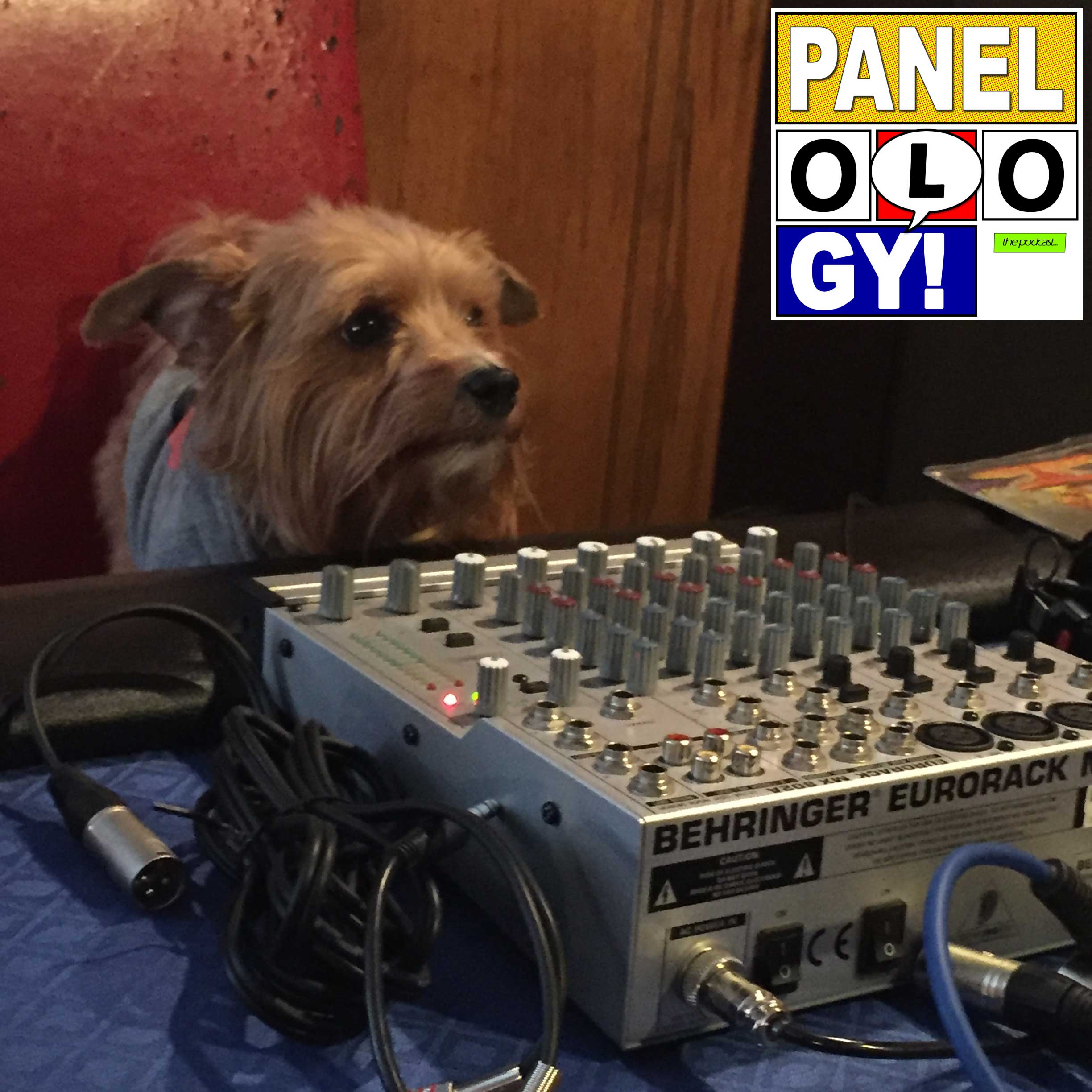 Alex couldn't come up with a good idea for show art this week, so please enjoy this photo of Rusty behind the sound board.