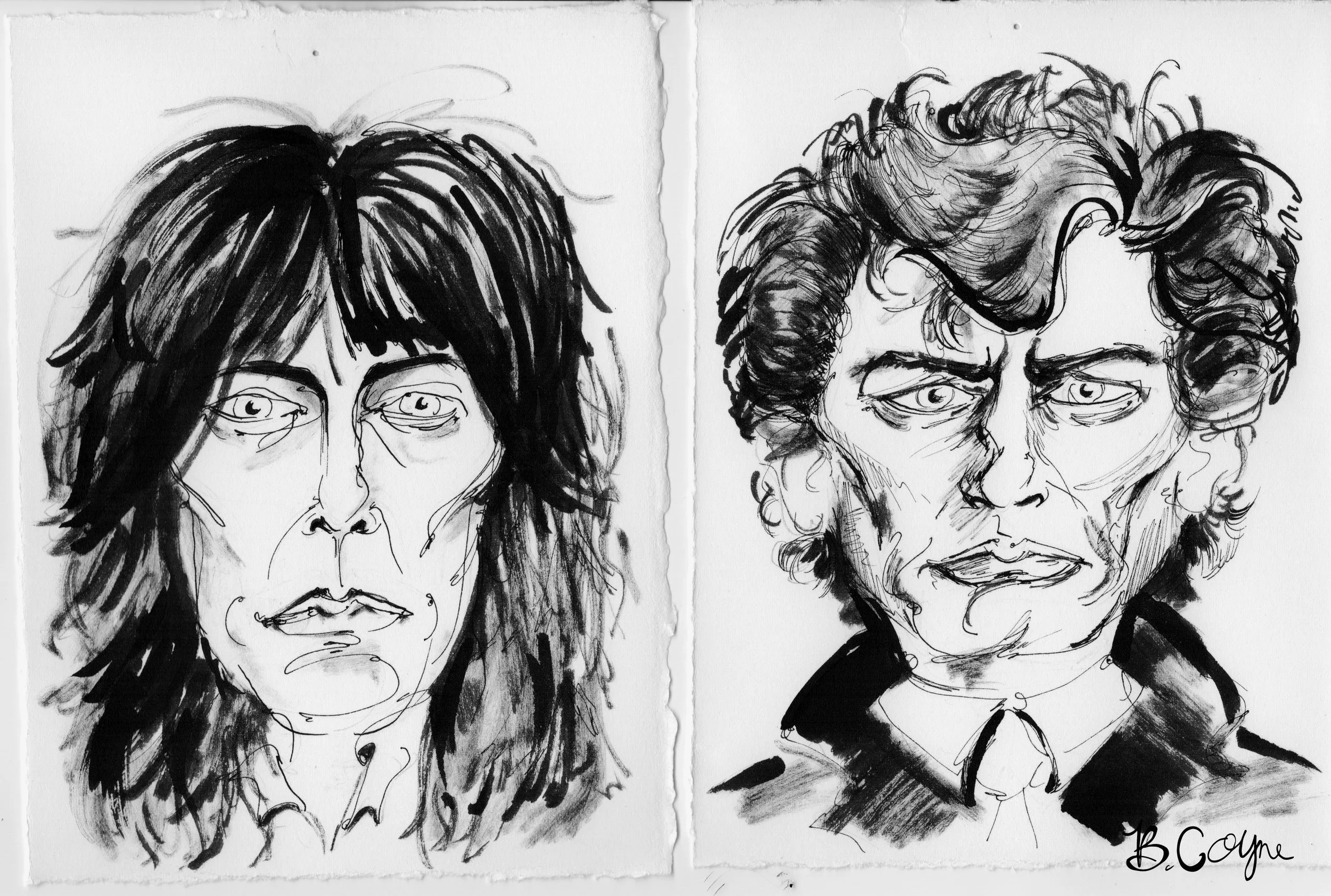 Patti Smith and Rob Mapplethorpe Sketches