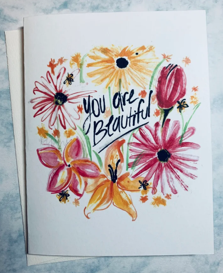 'You are Beautiful' Greeting Card