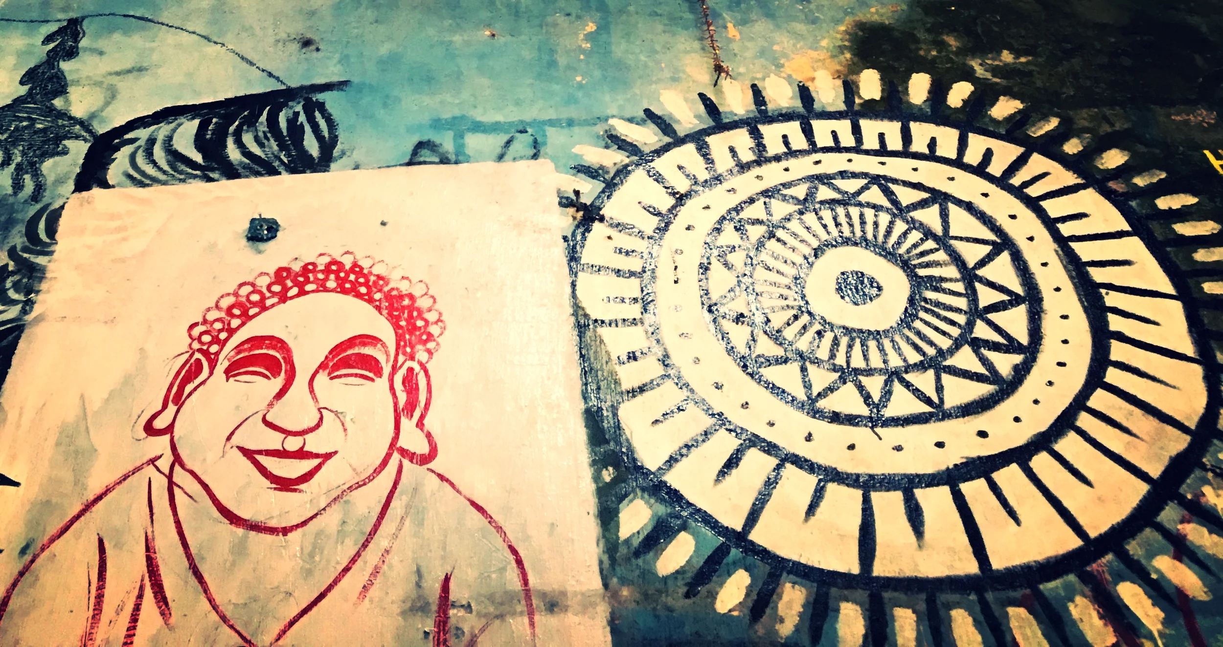 Graffiti in Beatles' ashram, Rishikesh