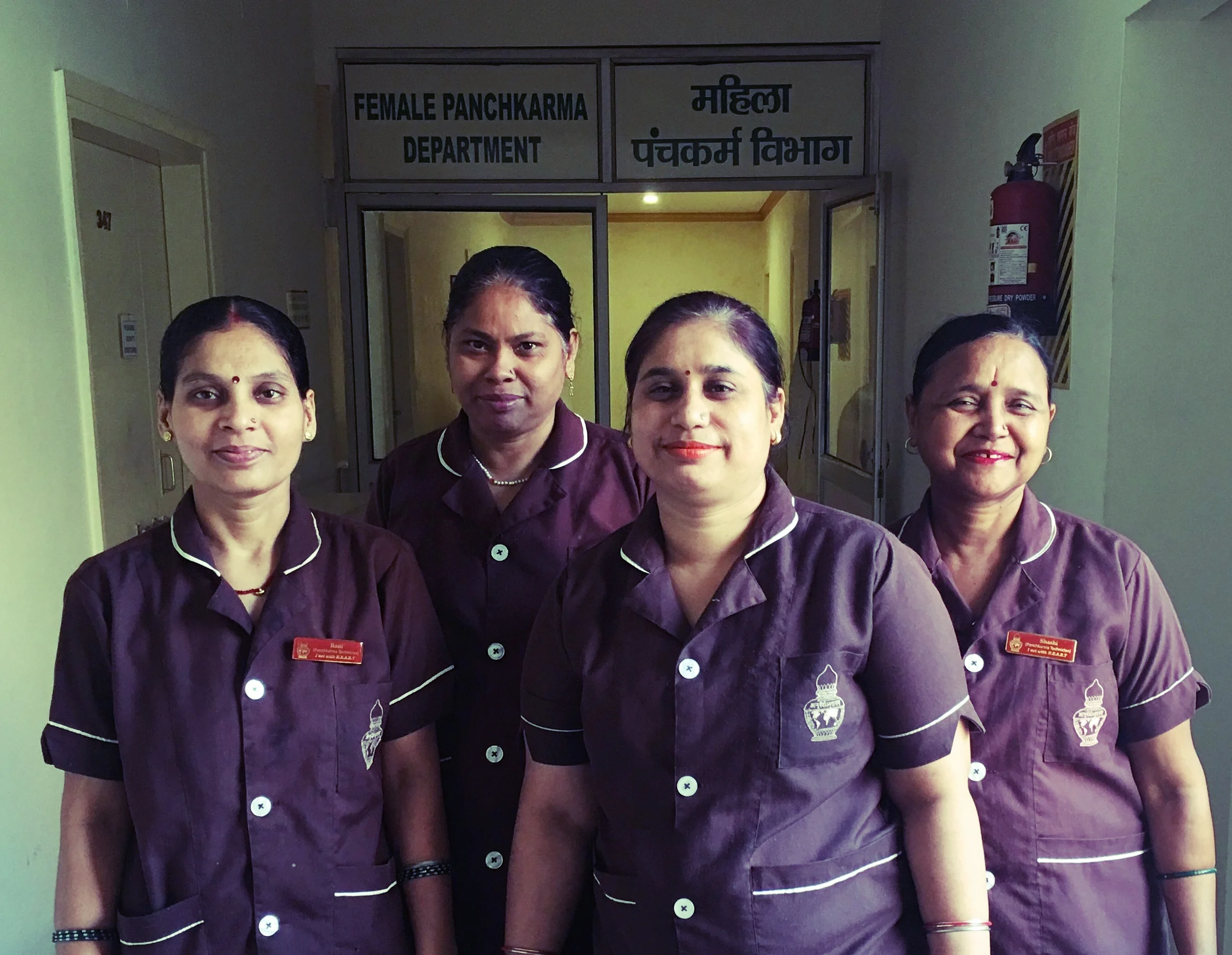  My beautiful technicians- Rani, Sunita, Jyoti and Shashi. 