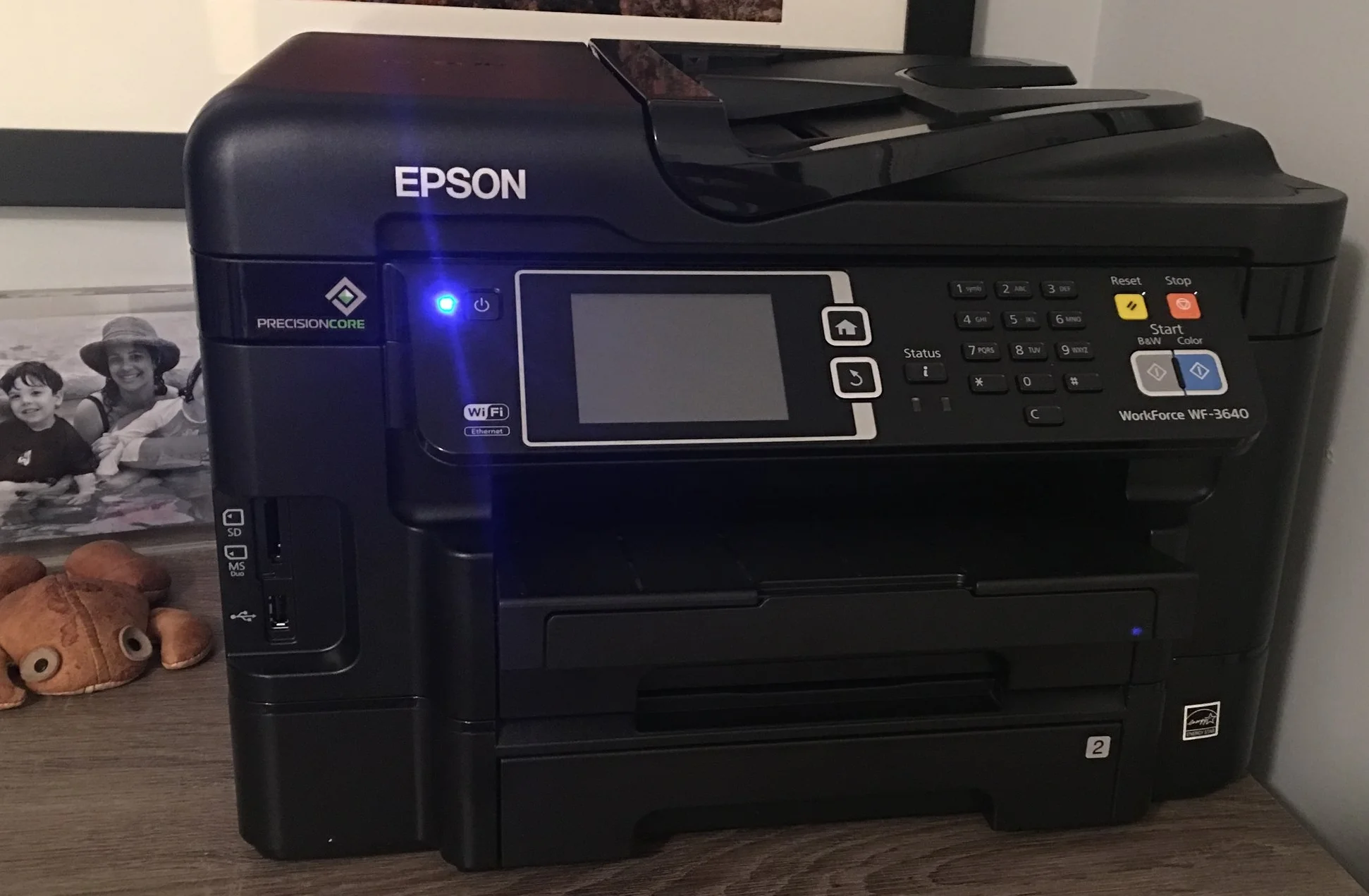  My new best friend. To the left is Froggy, the leather frog that has been in our family since I was 3.  