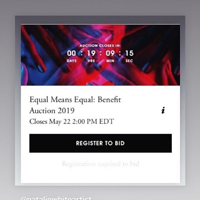 #WomensRightsAreHumanRights
 #register and BID

link in bio to @artsy ! 
Help those women and men (and all those who identify otherwise, naturally) who are doing the heavy lifting @equalmeansequal ! 
AND feel wonderful supporting a urgent and vital c