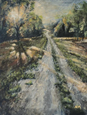 the road home ~ 5x7 mixed media