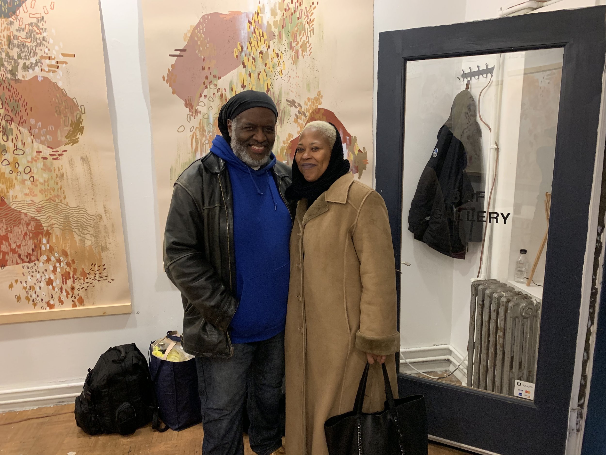 Drummer, ELDON SIMMS and Sis Visiting to see Francis Segismundo’s Exhibition