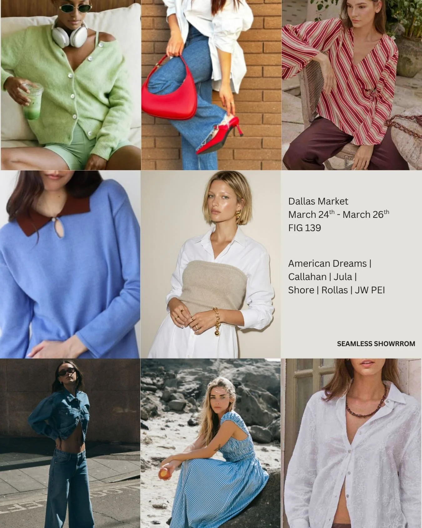 Dallas Market is Tomorrow through Thursday 
Come stop by and say hi!

Fashion Industry Gallery
1807 Ross Avenue # 139