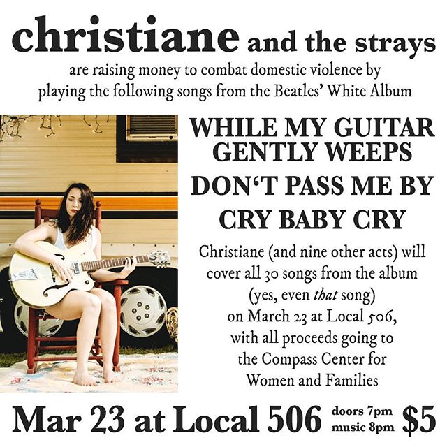 I&rsquo;m very excited to announce that March 23, at @local506 , I&rsquo;ll be performing a few songs alongside other incredibly talented artists to benefit Compass Center for Women and Families. I&rsquo;d love to see you there!
.
.
.
.
.
#livemusic 