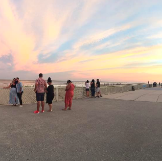 Sunset sky in Rockaway Beach