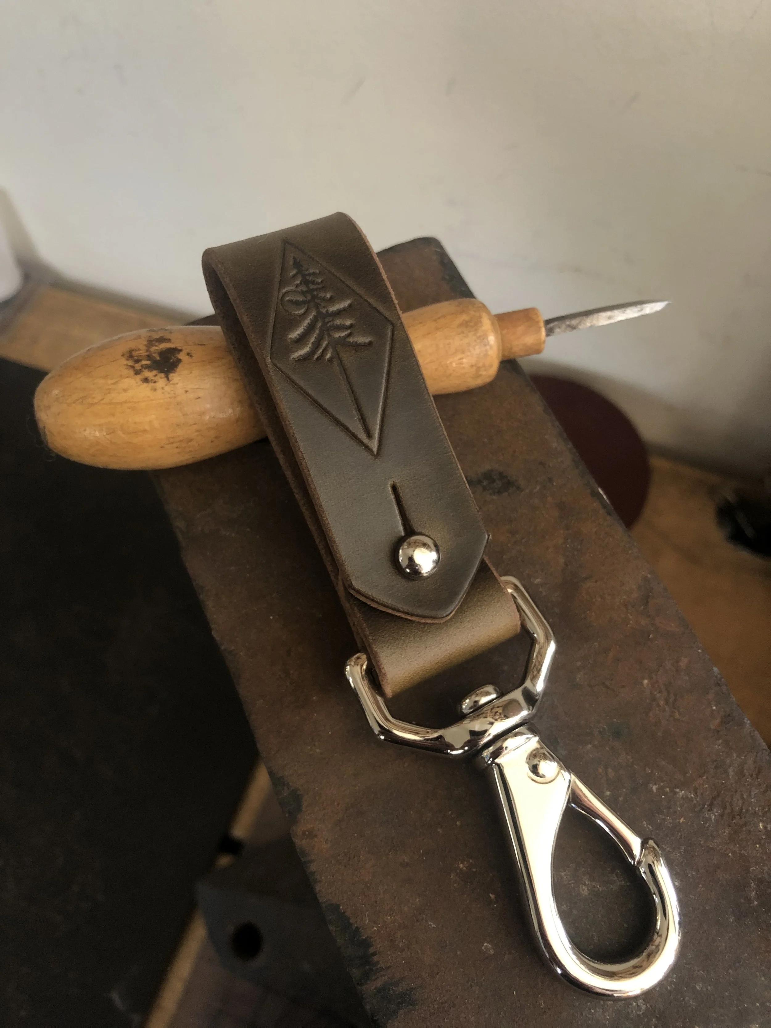 Leather Key Clip