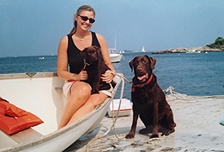 The Rigger’s Wife with her dogs at Little Harbor, Marblehead Massachusetts