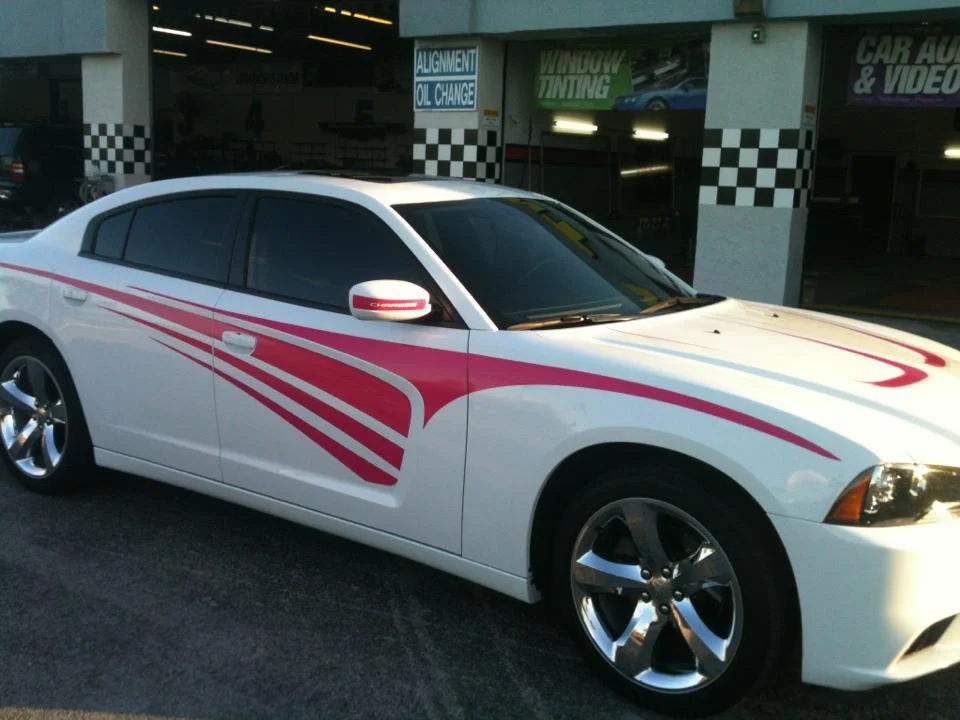racing stripes, vehicle customization , decals and design . tint wrap usa