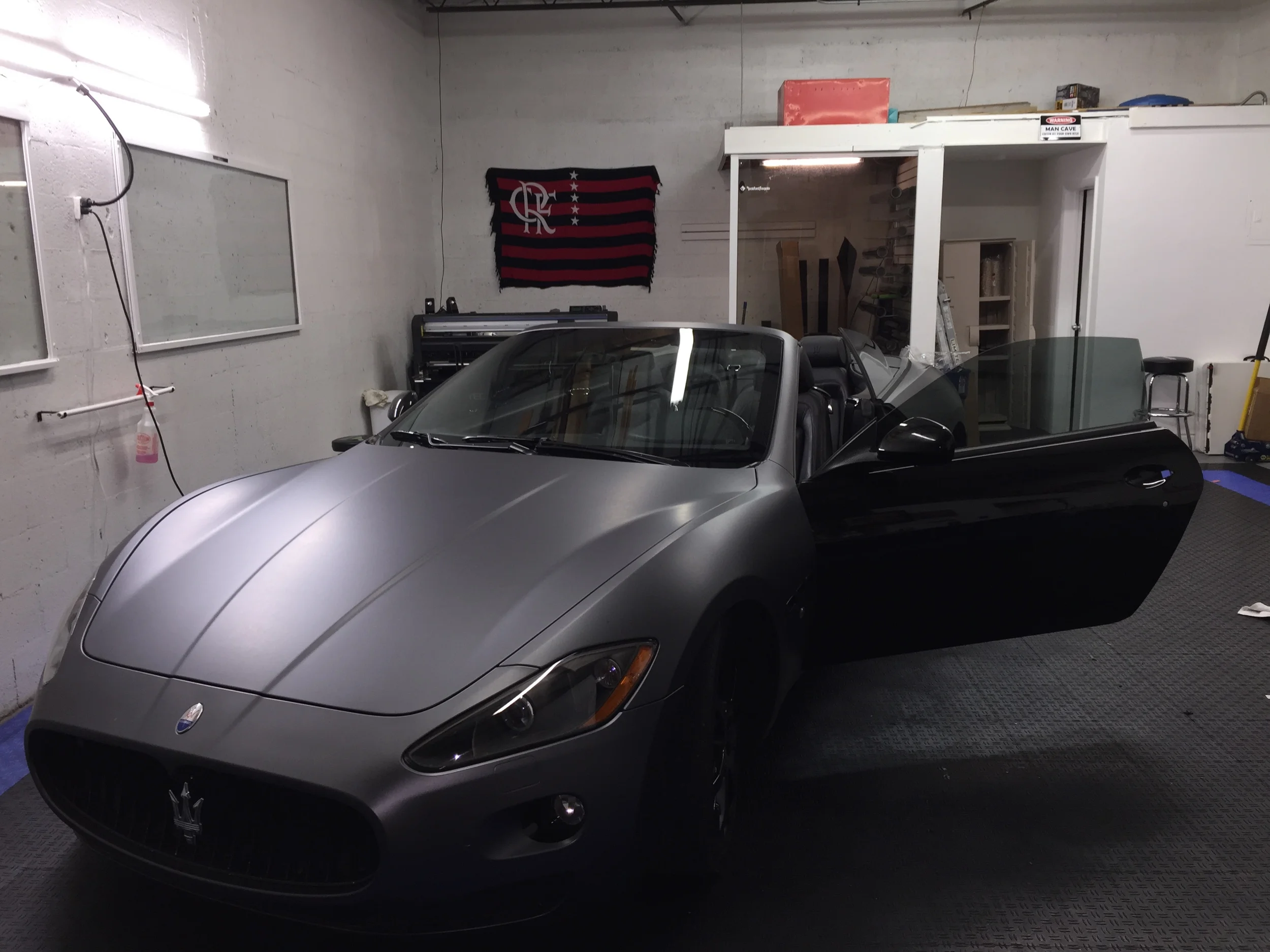 vehicle wrap , maserati, nice cars, 3M . Flamengo Flag . tint wrap usa