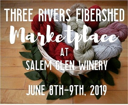 Join us for a weekend of local fiber, local dyes, local labor, and local wine in Rochester, MN. On Saturday June 8th and June 9th the Three Rivers Fibershed will have a marketplace at Salem Glen Winery @salemglenwinery . The Marketplace will feature 