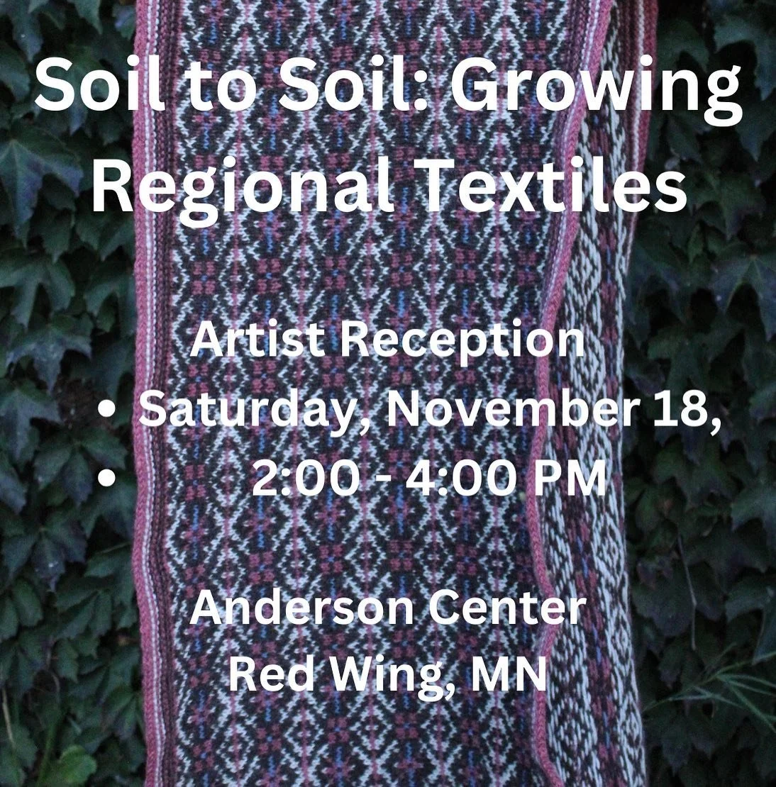 Join us November 18th to view the gallery exhibit @andersoncntr, talk with artists, and learn more about #fromsheeptoshawl! 🌿🐑 

Full event details at the link in our bio or on our website!

Photo and shawl by @louisagaugeknits 🧶

#threeriversfibe