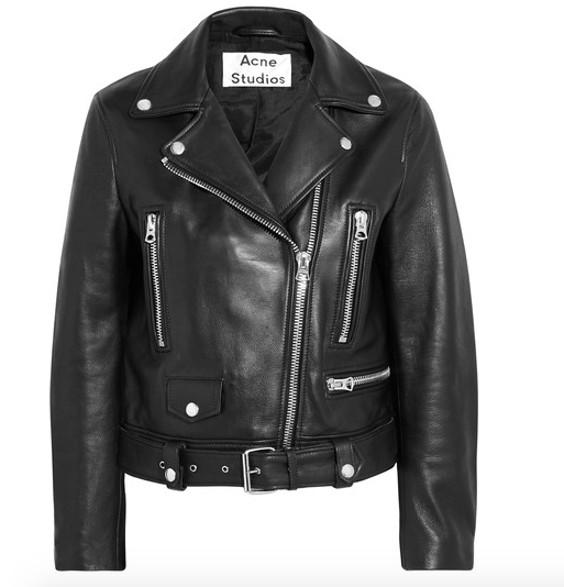This is THE classic moto. It first came across my desk years ago at the magazine and I wish I had bought it then. Leather biker jacket, Acne Studios $1600 Net-A-Porter.com