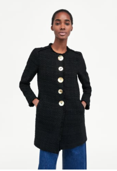 Zara Boucle Wool Coat