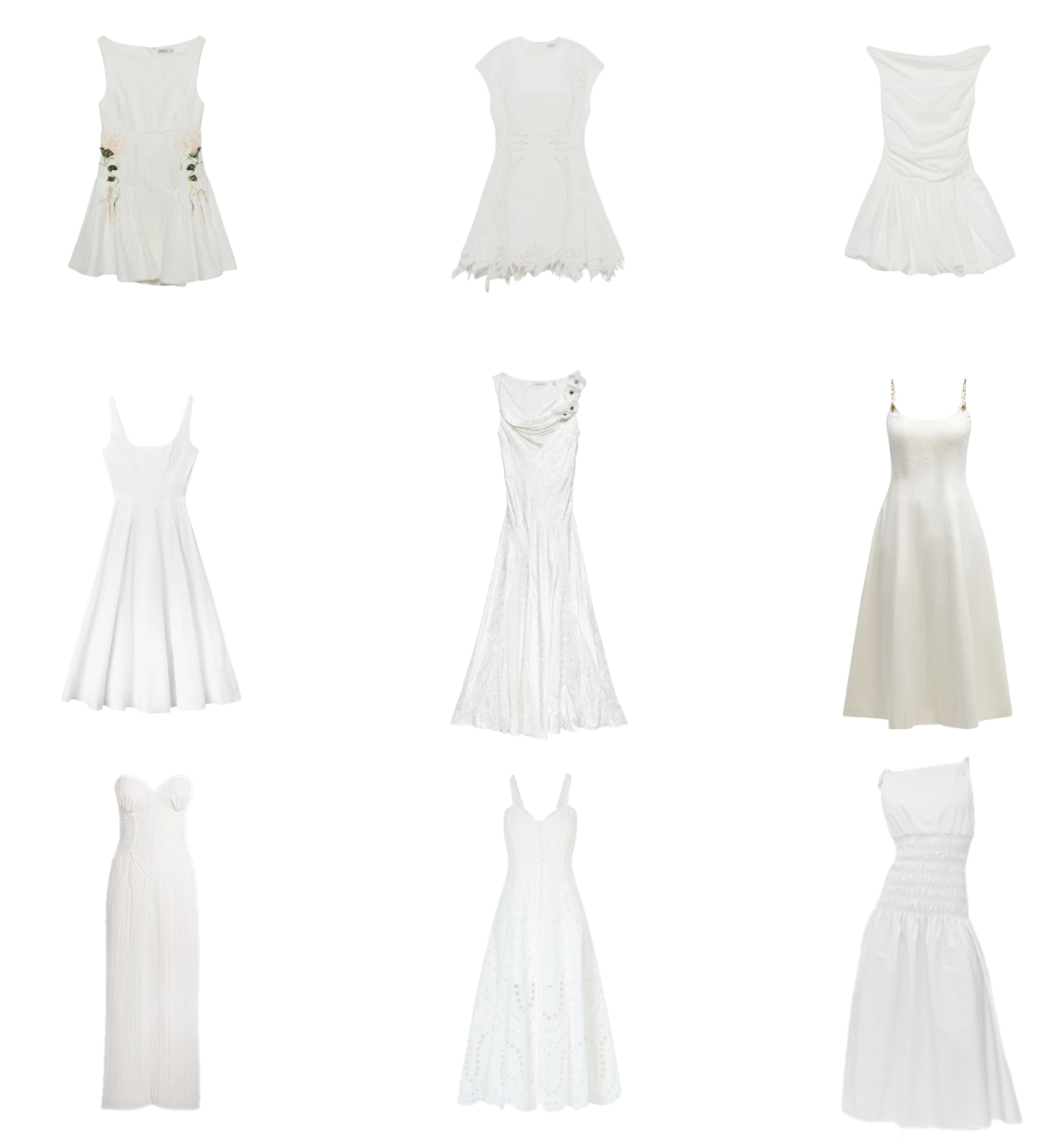 White dresses, elevated ☁️