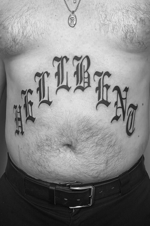 tattoo lettering for men on stomachTikTok Search
